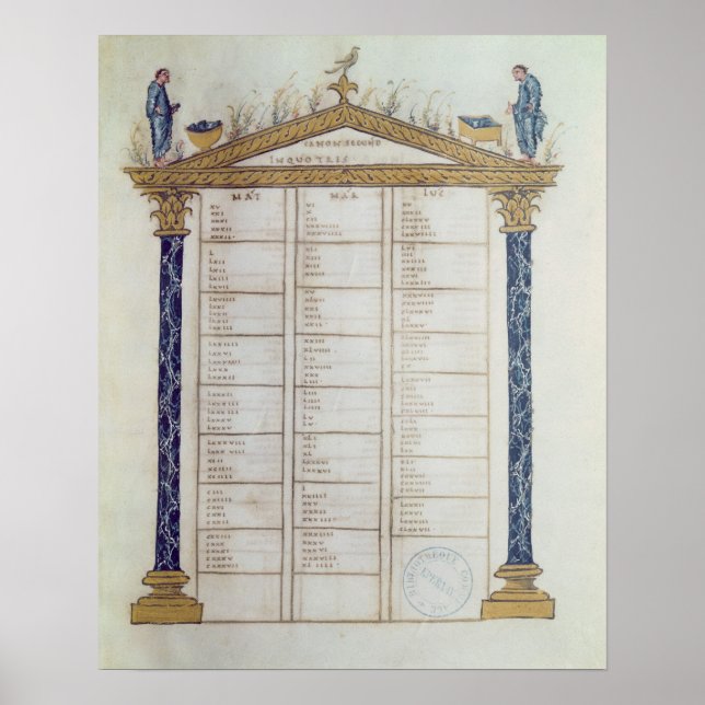 Affiche Canon des évangélistes, de l'Ebbo (Devant)