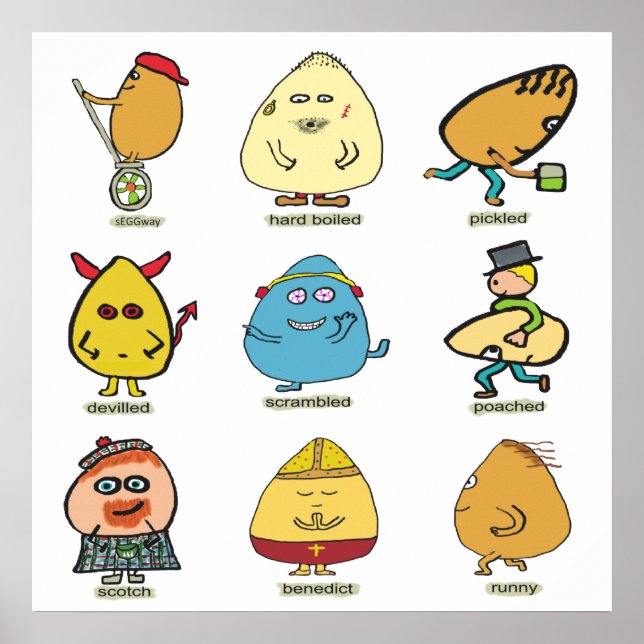 Affiche Canons à oeufs amusants (Devant)