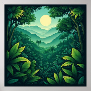 Affiche Canopée de la Forêt Tropicale 🌿