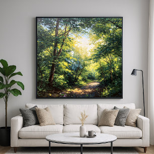 Affiche Canopées lumineuses - Art de style illustration pe