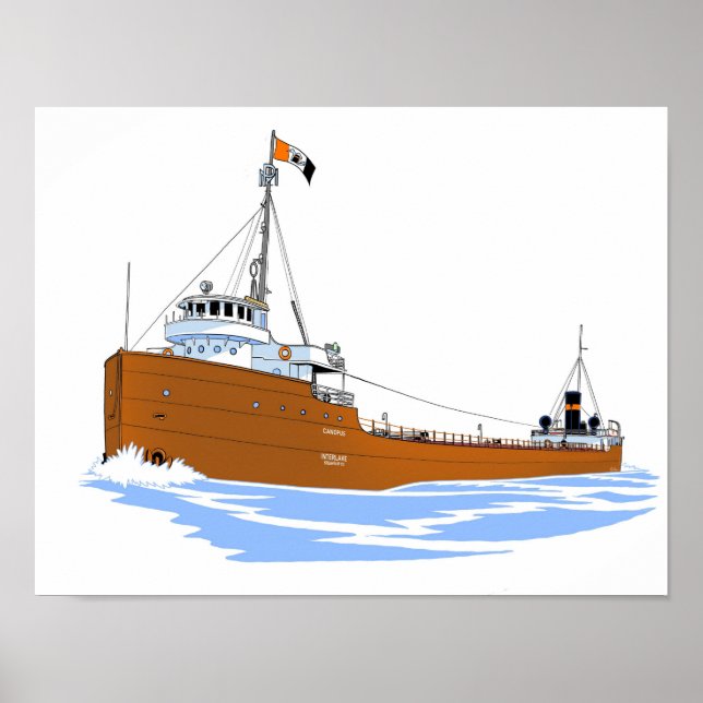 Affiche Canopus (Interlake), cargo des Grands Lacs (Devant)
