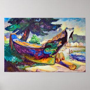 Affiche Canot de guerre indien Emily Carr