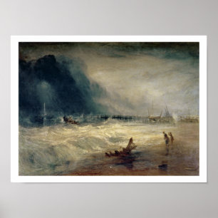 Affiche Canot de sauvetage et appareillage de Manby allant