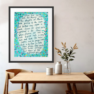 Affiche Canterbury Tales Springtime Middle English Citatio