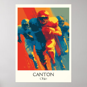 Affiche Canton Ohio City Pride Football Hall of Fame Art