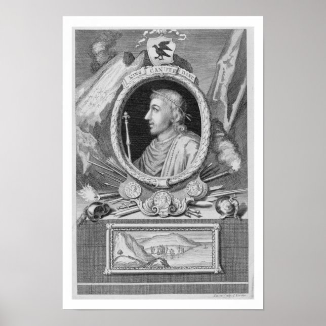 Affiche Canute the Great (d.1035) King of England, Danemar (Devant)