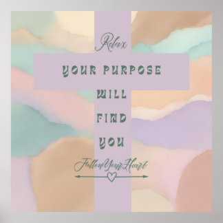 Affiche Canvas croisés de la motivation chrétienne Imprime