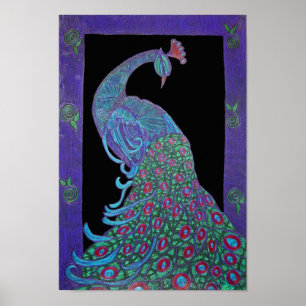 Affiche Canvas Print -Proud Peacock
