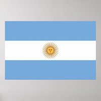Canvas Print with Flag of Argentina