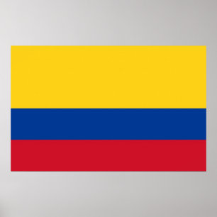 Affiche Canvas Print with Flag of Colombia