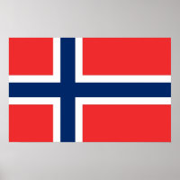 Canvas Print with Flag of Norway