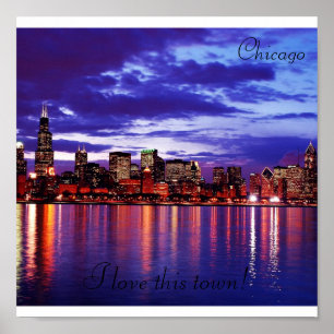 Affiche Canvas violet CHicago