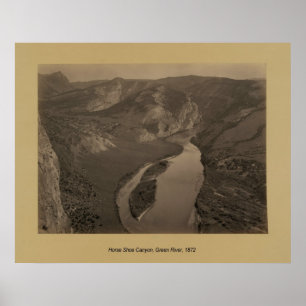 Affiche Canyon de chaussures à cheval, Green River, 1872