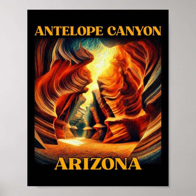 Affiche Canyon de l'Antilope Arizona Randonnée Camping  (Devant)
