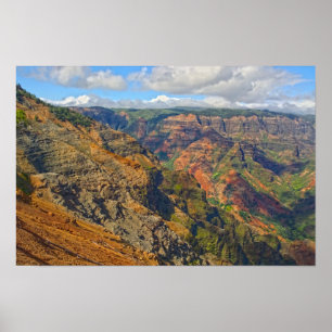 Affiche Canyon de Waimea, Kauai, Hawaï