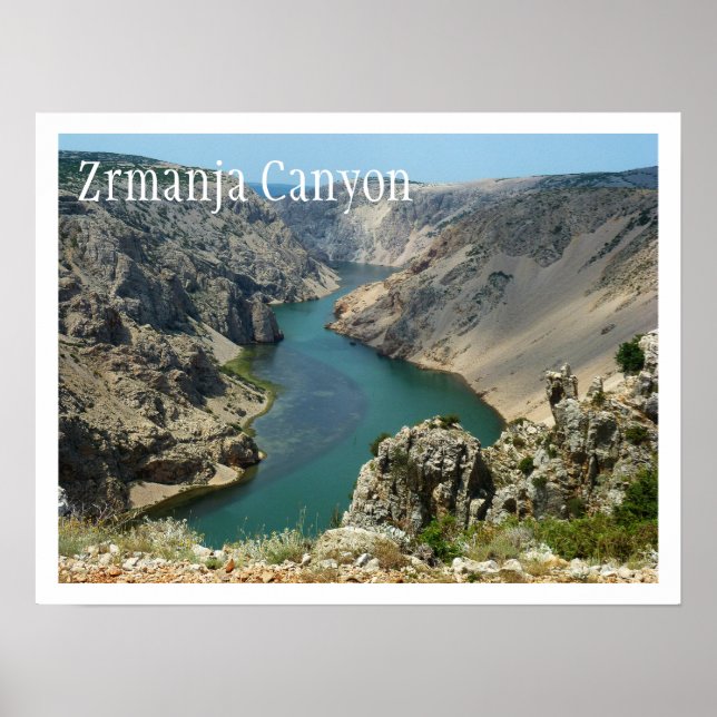 Affiche Canyon de Zrmanja, Dalmatie, Croatie (Devant)