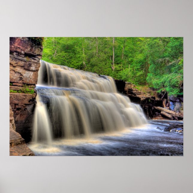 Affiche Canyon Falls, Michigan. (Devant)