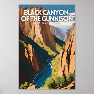 Affiche Canyon noir de la Gunnison Voyage traditionnel