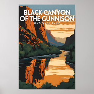 Affiche Canyon noir du parc national Gunnison PS