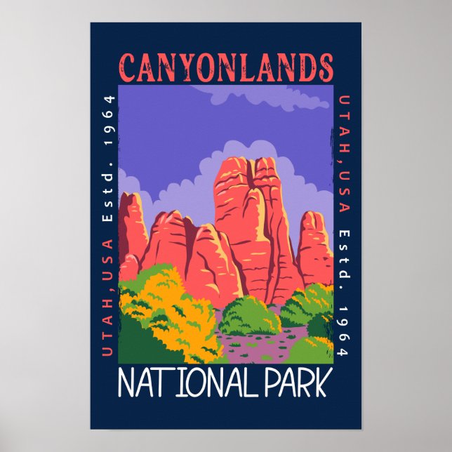 Affiche Canyonlands Parc National Utah en détresse (Devant)