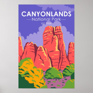 Affiche Canyonlands Parc National Utah Vintage
