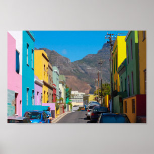 Affiche Cap Bo-Kaap Ville Afrique du Sud