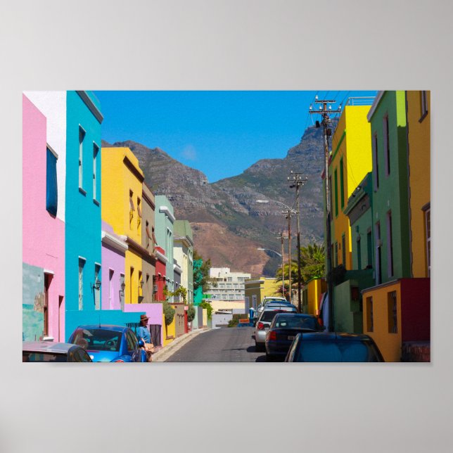Affiche Cap Bo-Kaap Ville Afrique du Sud (Devant)