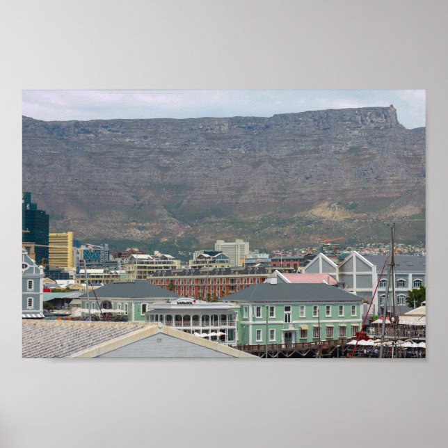 Affiche Cap Waterfront Area Cityscape Afrique du Sud (Devant)