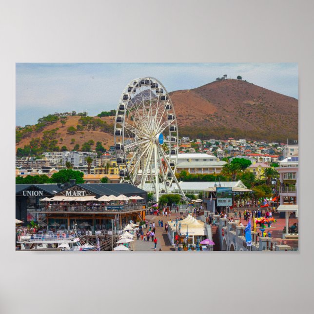 Affiche Cap Waterfront Area Cityscape Afrique du Sud (Devant)