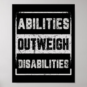 Affiche Capacités par rapport aux déficiences Sensibilisat