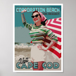 Affiche Cape Cod Corporation Beach Dennis MA