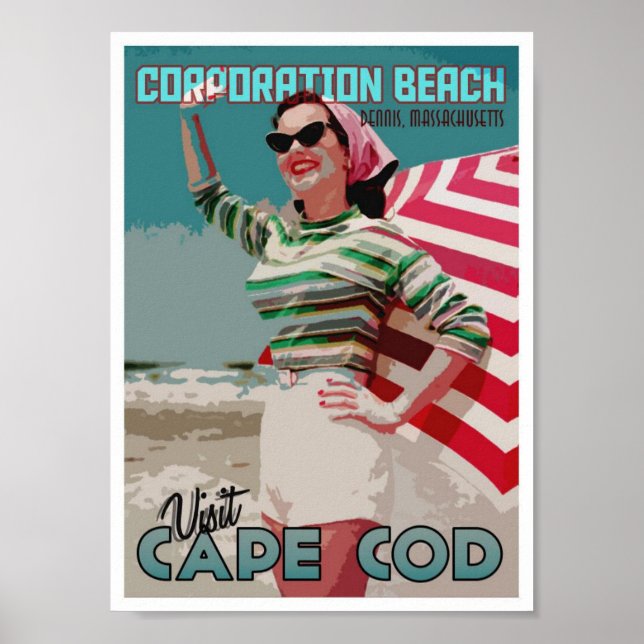 Affiche Cape Cod Corporation Beach Dennis MA (Devant)