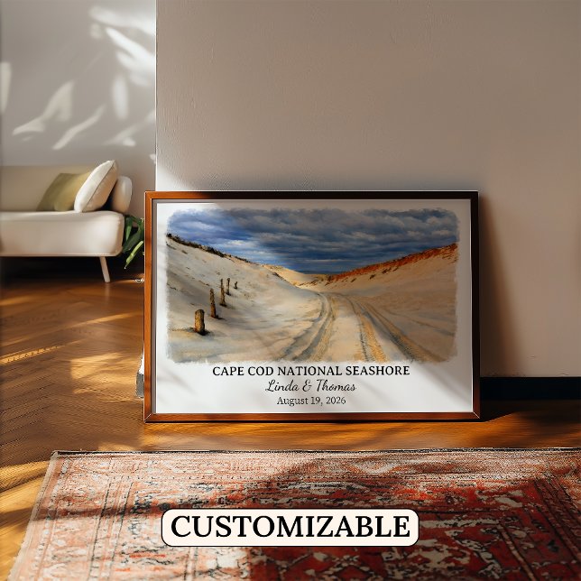 Affiche Cape Cod National Seashore Massachusetts Aquarelle (Créateur téléchargé)