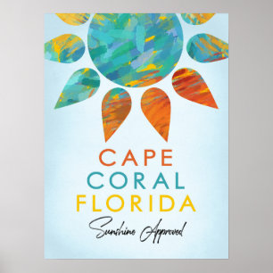 Affiche Cape Coral Floride Sunshine Travel