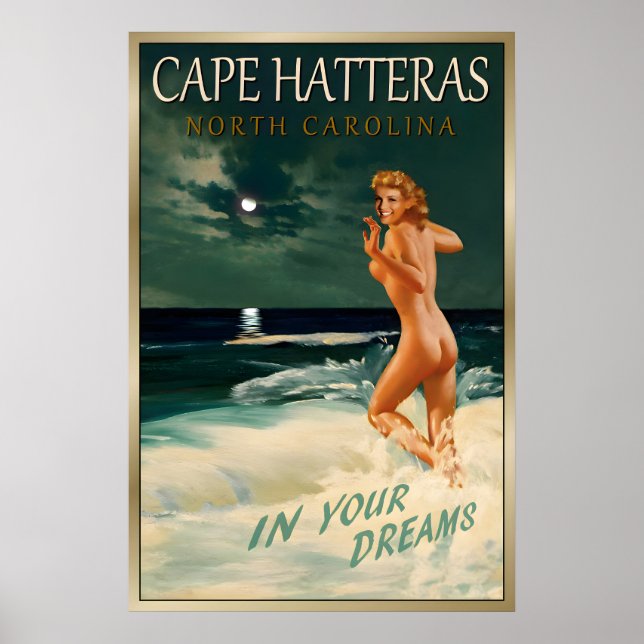 Affiche CAPE HATTERAS Caroline du Nord Marilyn Monroe Voya (Devant)