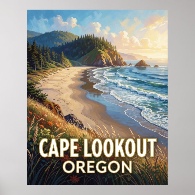 Affiche Cape Lookout State Park — Oregon (Devant)