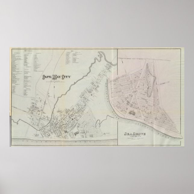 Affiche Cape May City and Sea Grove, New Jersey (Devant)