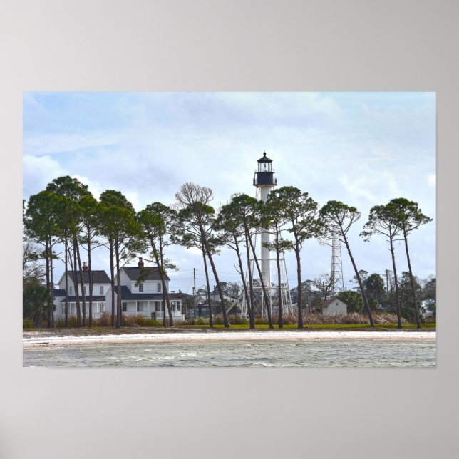 Affiche Cape San Blas, Floride, Phare, Floride (Devant)