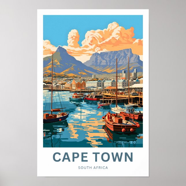 Affiche Cape Town Afrique du Sud Imprimer (Devant)