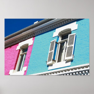 Affiche Cape Town Bo-Kaap Architecture Afrique du Sud SA