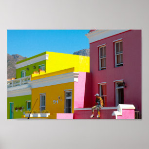 Affiche Cape Town Bo-Kaap Cityscape South Africa