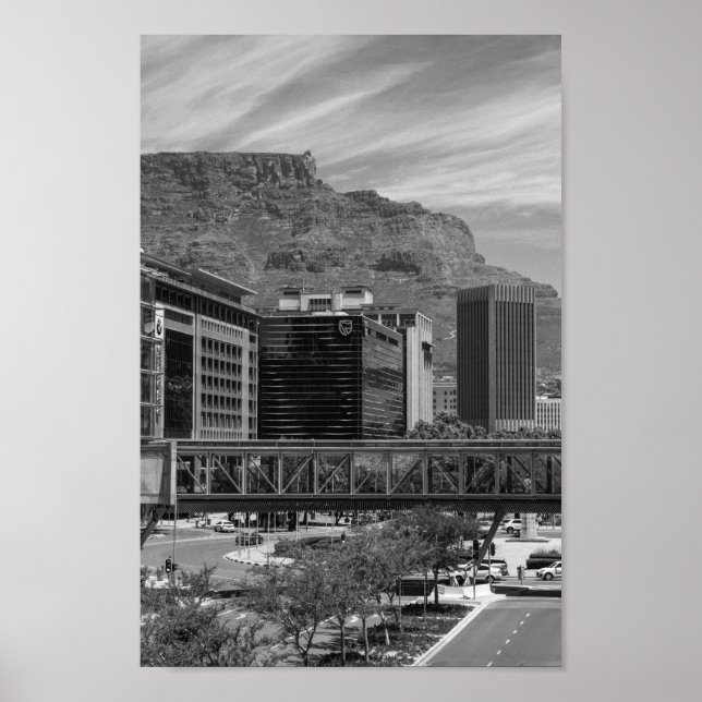 Affiche Cape Town Cityscape Architecture Afrique du Sud (Devant)