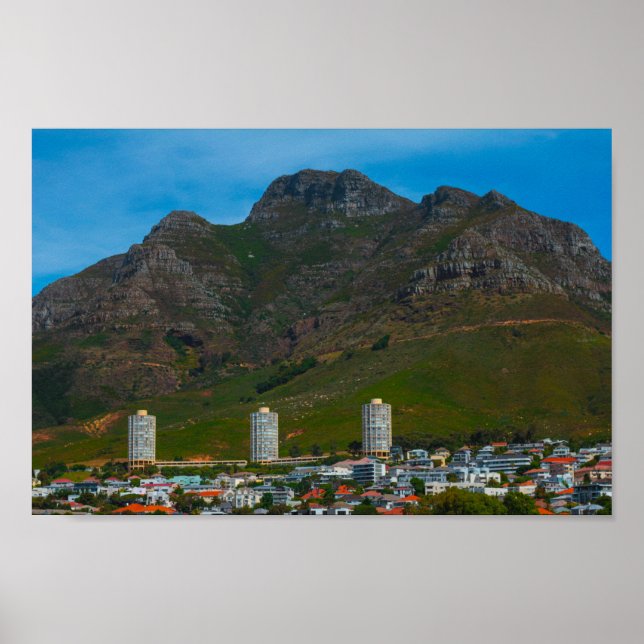 Affiche Cape Town Cityscape Architecture Afrique du Sud (Devant)