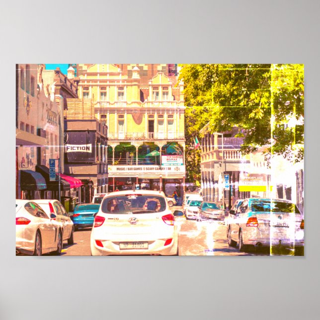 Affiche Cape Town Cityscape Architecture Afrique du Sud (Devant)