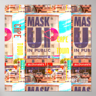 Affiche Cape Town Cityscape Architecture Afrique du Sud