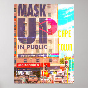 Affiche Cape Town Cityscape Architecture Afrique du Sud