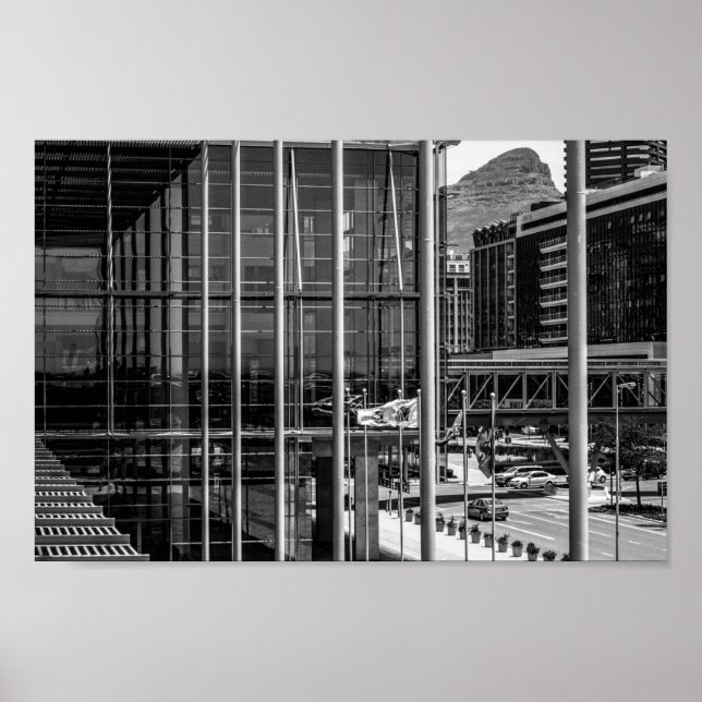 Affiche Cape Town Cityscape Lion's Head Afrique du Sud (Devant)