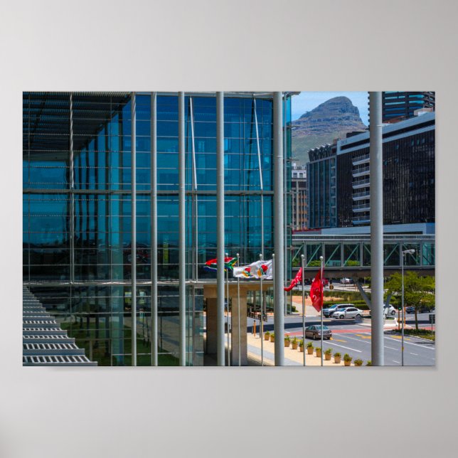 Affiche Cape Town Cityscape Lion's Head Afrique du Sud (Devant)