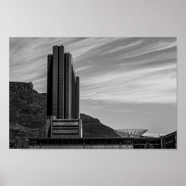 Affiche Cape Town Cityscape Table Mountain Afrique du Sud (Devant)