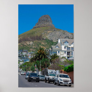 Affiche Cape Town Lion's Head Afrique du Sud Ville